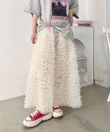 フリフリボリュームチュールロングスカート