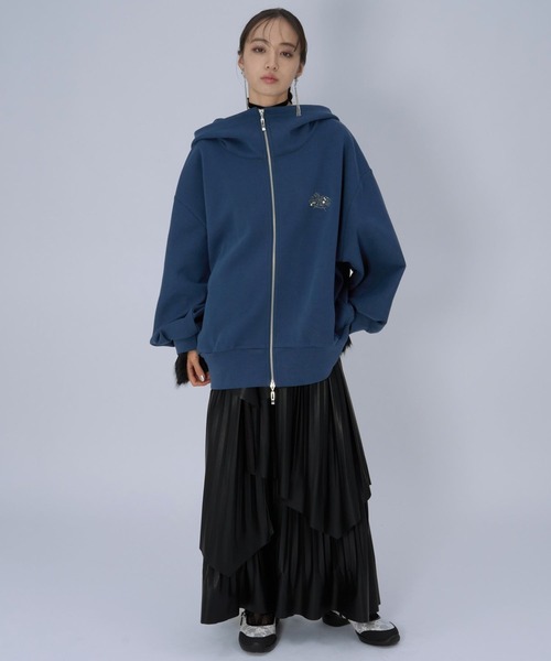 HARE（ハレ）の「フレアプリーツティアードスカート(HARE)（スカート・レディース・ブラック・FREE）」の5枚目の写真