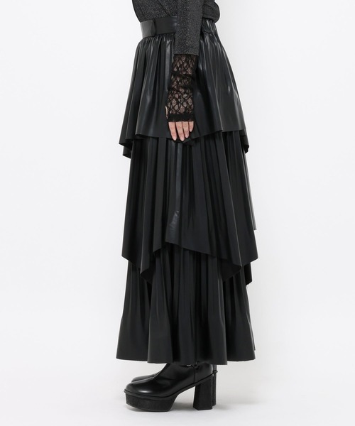 HARE（ハレ）の「フレアプリーツティアードスカート(HARE)（スカート・レディース・ブラック・FREE）」の12枚目の写真