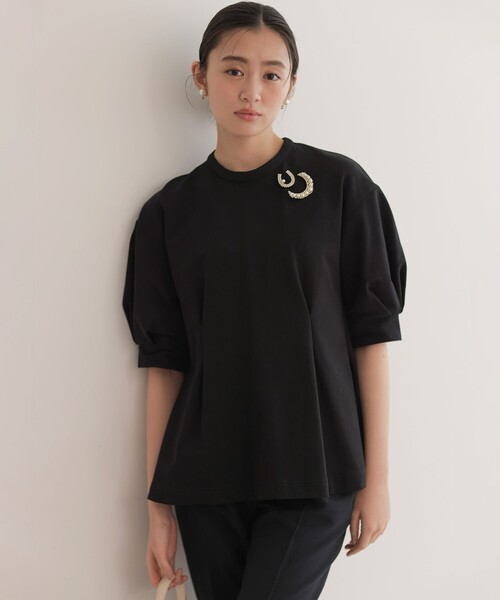 組曲(クミキョク)の「レース襟フレンチテリーフレア カットソー(Tシャツ/カットソー・レディース・ブラック系/グレー系・3/2)」の8枚目の写真