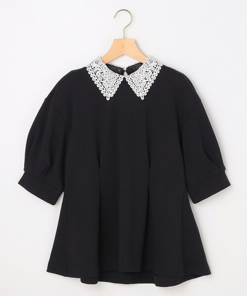組曲(クミキョク)の「レース襟フレンチテリーフレア カットソー(Tシャツ/カットソー・レディース・ブラック系/グレー系・3/2)」の14枚目の写真