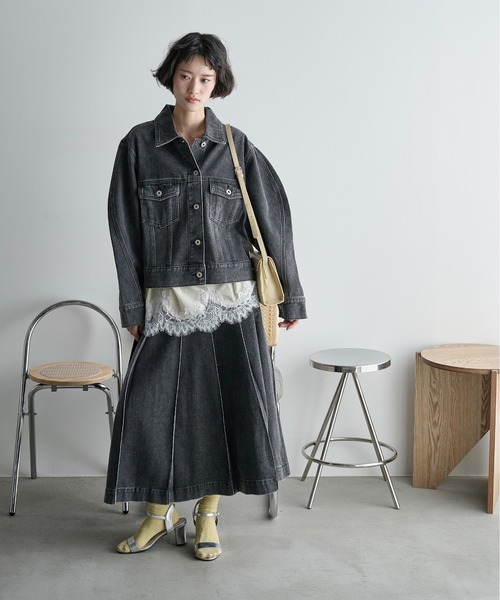 THE YOn(ザヨン)の「2WAYレースヘムベロアロンT(Tシャツ/カットソー・レディース・オフホワイト/イエロー/モカ・FREE)」の16枚目の写真