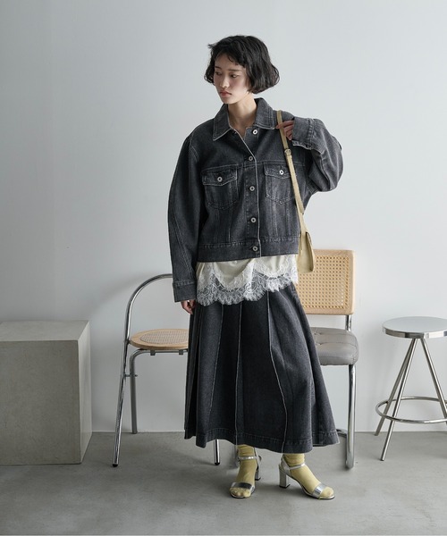 THE YOn(ザヨン)の「2WAYレースヘムベロアロンT(Tシャツ/カットソー・レディース・オフホワイト/イエロー/モカ・FREE)」の17枚目の写真