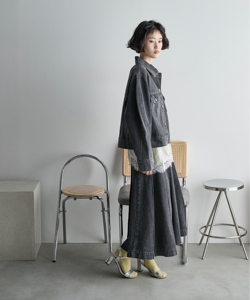 THE YOn(ザヨン)の「2WAYレースヘムベロアロンT(Tシャツ/カットソー・レディース・オフホワイト/イエロー/モカ・FREE)」の18枚目の写真