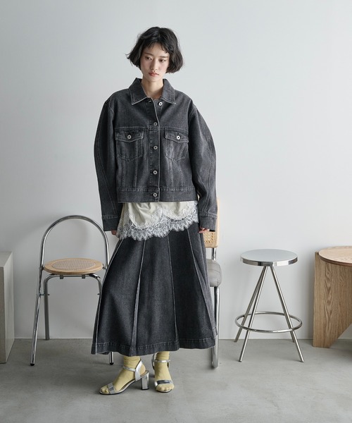 THE YOn(ザヨン)の「2WAYレースヘムベロアロンT(Tシャツ/カットソー・レディース・オフホワイト/イエロー/モカ・FREE)」の20枚目の写真