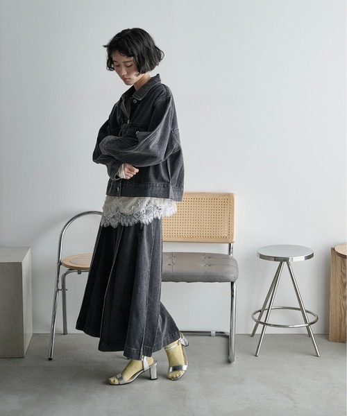 THE YOn(ザヨン)の「2WAYレースヘムベロアロンT(Tシャツ/カットソー・レディース・オフホワイト/イエロー/モカ・FREE)」の21枚目の写真