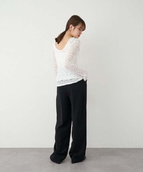 SHENERY（シーナリー）の「センタープレスパンツ（その他パンツ・レディース・アイボリー/ブラック・38/36）」の13枚目の写真