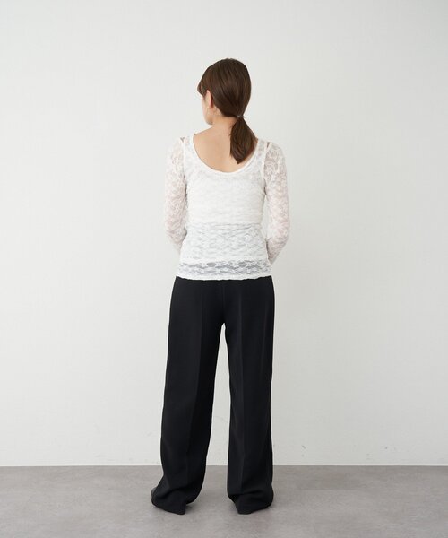 SHENERY（シーナリー）の「センタープレスパンツ（その他パンツ・レディース・アイボリー/ブラック・38/36）」の14枚目の写真