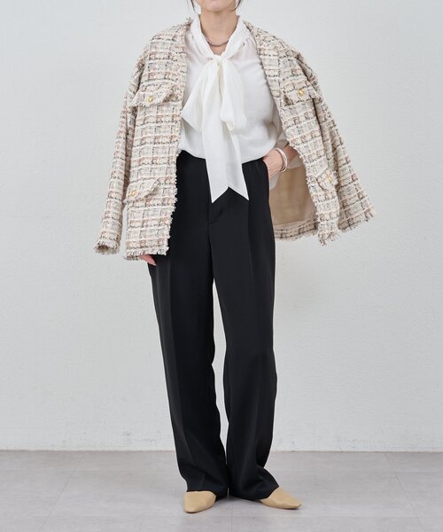 SHENERY（シーナリー）の「センタープレスパンツ（その他パンツ・レディース・アイボリー/ブラック・38/36）」の18枚目の写真