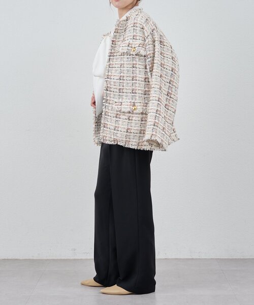 SHENERY（シーナリー）の「センタープレスパンツ（その他パンツ・レディース・アイボリー/ブラック・38/36）」の19枚目の写真