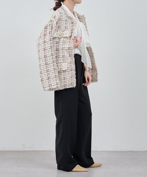 SHENERY（シーナリー）の「センタープレスパンツ（その他パンツ・レディース・アイボリー/ブラック・38/36）」の21枚目の写真