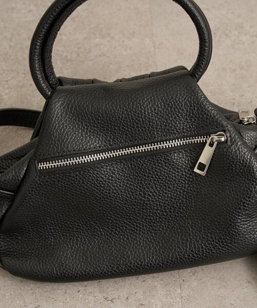 Omekashi（オメカシ）の「【MILLELA FIRENZE】ギャザーハンドバッグ（トートバッグ・レディース・ブラック/モカ・ONE SIZE）」の8枚目の写真