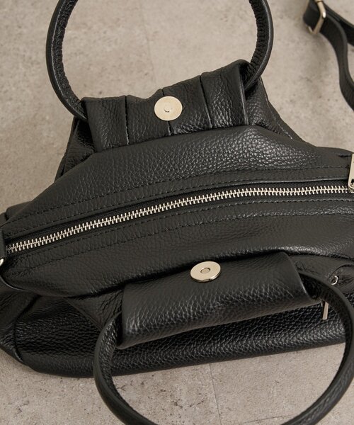 Omekashi（オメカシ）の「【MILLELA FIRENZE】ギャザーハンドバッグ（トートバッグ・レディース・ブラック/モカ・ONE SIZE）」の10枚目の写真