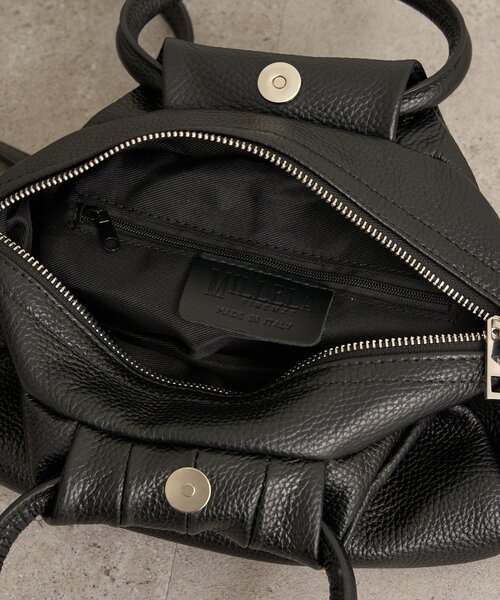Omekashi（オメカシ）の「【MILLELA FIRENZE】ギャザーハンドバッグ（トートバッグ・レディース・ブラック/モカ・ONE SIZE）」の11枚目の写真