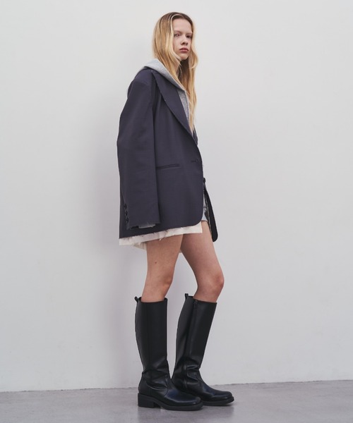 JOSE MOON(ジョゼムーン)の「ARRANGEMENT JACKET/アレンジメントジャケット(テーラードジャケット・レディース・その他/チャコールグレー・FREE)」の5枚目の写真