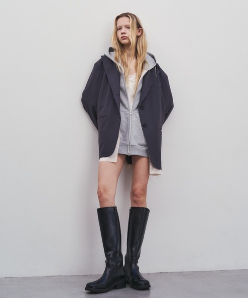 JOSE MOON(ジョゼムーン)の「ARRANGEMENT JACKET/アレンジメントジャケット(テーラードジャケット・レディース・その他/チャコールグレー・FREE)」の4枚目の写真