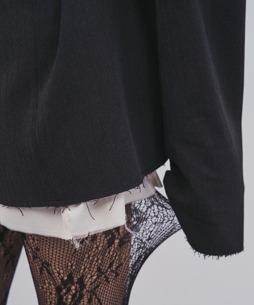 JOSE MOON(ジョゼムーン)の「ARRANGEMENT JACKET/アレンジメントジャケット(テーラードジャケット・レディース・その他/チャコールグレー・FREE)」の12枚目の写真