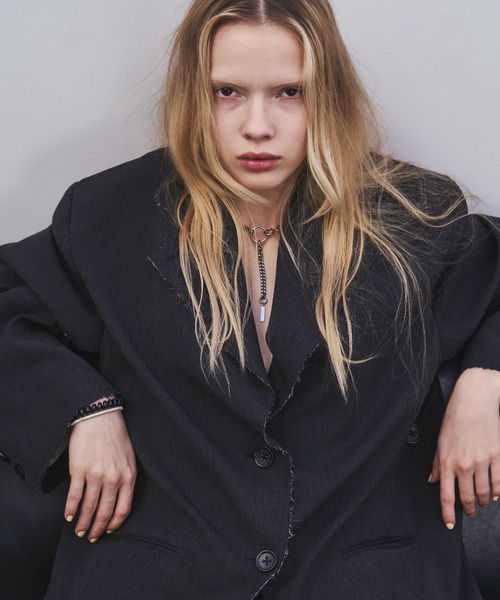 JOSE MOON(ジョゼムーン)の「ARRANGEMENT JACKET/アレンジメントジャケット(テーラードジャケット・レディース・その他/チャコールグレー・FREE)」の15枚目の写真