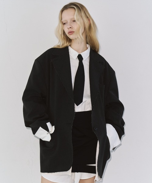 JOSE MOON(ジョゼムーン)の「ARRANGEMENT JACKET/アレンジメントジャケット(テーラードジャケット・レディース・その他/チャコールグレー・FREE)」の16枚目の写真