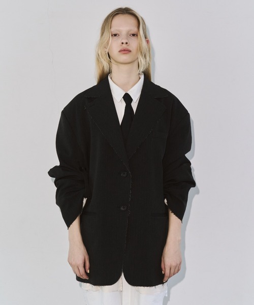 JOSE MOON(ジョゼムーン)の「ARRANGEMENT JACKET/アレンジメントジャケット(テーラードジャケット・レディース・その他/チャコールグレー・FREE)」の17枚目の写真