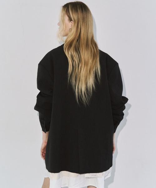 JOSE MOON(ジョゼムーン)の「ARRANGEMENT JACKET/アレンジメントジャケット(テーラードジャケット・レディース・その他/チャコールグレー・FREE)」の20枚目の写真