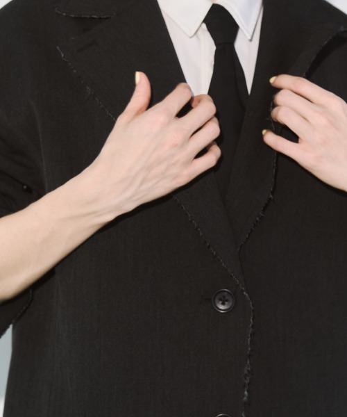 JOSE MOON(ジョゼムーン)の「ARRANGEMENT JACKET/アレンジメントジャケット(テーラードジャケット・レディース・その他/チャコールグレー・FREE)」の22枚目の写真