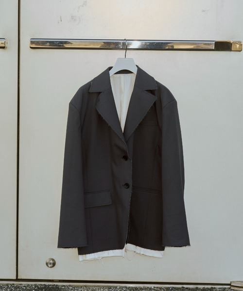 JOSE MOON(ジョゼムーン)の「ARRANGEMENT JACKET/アレンジメントジャケット(テーラードジャケット・レディース・その他/チャコールグレー・FREE)」の11枚目の写真