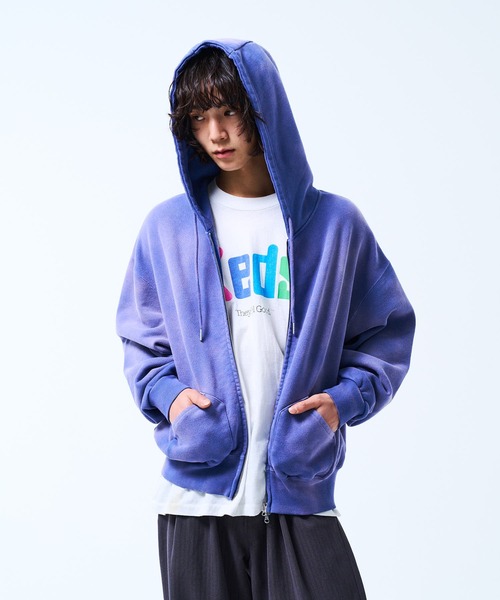 THE BOLDMAN（ザ ボールドマン）の「Doublezip Heavy Hoodie / ダブルジップヘビーパーカー（パーカー・メンズ・ネイビー/ホワイト/ブラック・LARGE/MEDIUM）」の3枚目の写真