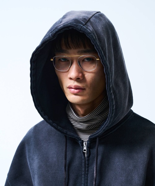 THE BOLDMAN（ザ ボールドマン）の「Doublezip Heavy Hoodie / ダブルジップヘビーパーカー（パーカー・メンズ・ネイビー/ホワイト/ブラック・LARGE/MEDIUM）」の16枚目の写真