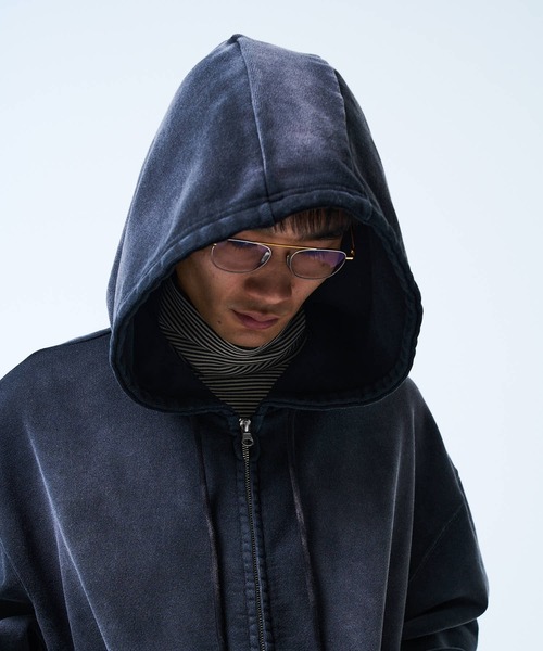 THE BOLDMAN（ザ ボールドマン）の「Doublezip Heavy Hoodie / ダブルジップヘビーパーカー（パーカー・メンズ・ネイビー/ホワイト/ブラック・LARGE/MEDIUM）」の17枚目の写真