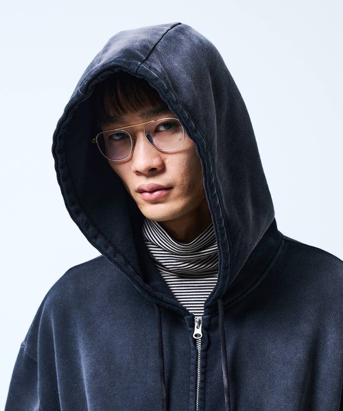 THE BOLDMAN（ザ ボールドマン）の「Doublezip Heavy Hoodie / ダブルジップヘビーパーカー（パーカー・メンズ・ネイビー/ホワイト/ブラック・LARGE/MEDIUM）」の18枚目の写真