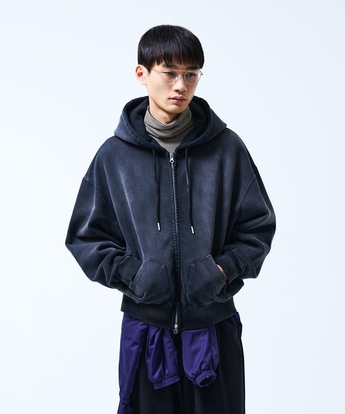 THE BOLDMAN（ザ ボールドマン）の「Doublezip Heavy Hoodie / ダブルジップヘビーパーカー（パーカー・メンズ・ネイビー/ホワイト/ブラック・LARGE/MEDIUM）」の11枚目の写真