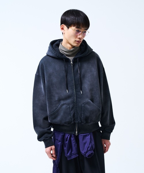 THE BOLDMAN（ザ ボールドマン）の「Doublezip Heavy Hoodie / ダブルジップヘビーパーカー（パーカー・メンズ・ネイビー/ホワイト/ブラック・LARGE/MEDIUM）」の12枚目の写真