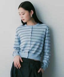 SERENO（セレーノ）の「ボーダーニットカーディガン（カーディガン/ボレロ）」