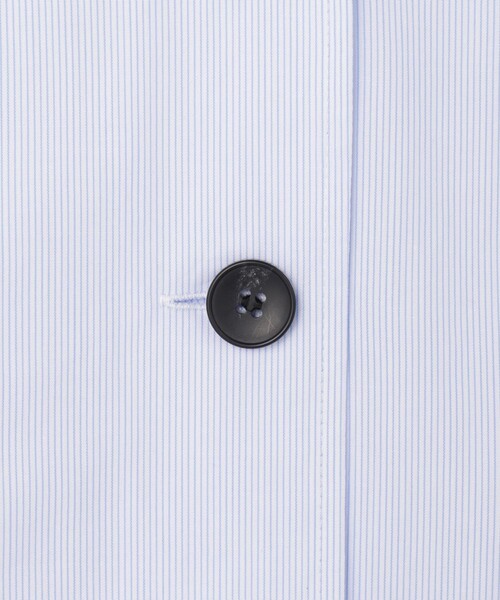 uncrave(アンクレイヴ)の「コットンクロスストライプ ペプラムジレブラウス(シャツ/ブラウス・レディース・サックスブルー系5/ネイビー系5・F)」の8枚目の写真
