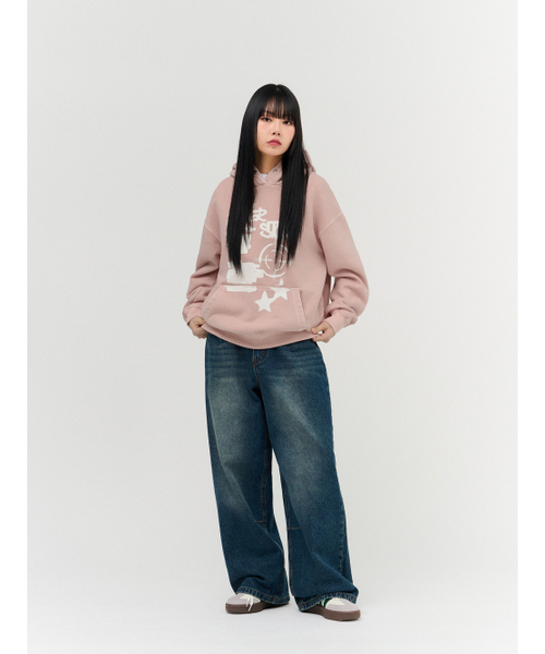 GAINSBORO(ゲインズボロ)の「ピグメントネバーストップフードパーカー_ピンク(パーカー・レディース・ピンク・S/M/L/XL)」の3枚目の写真