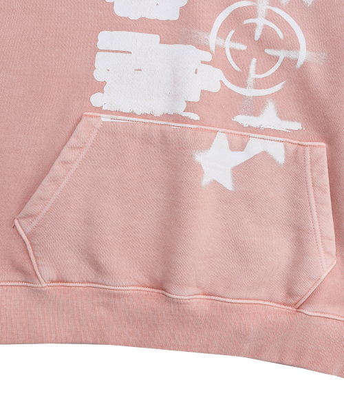 GAINSBORO(ゲインズボロ)の「ピグメントネバーストップフードパーカー_ピンク(パーカー・レディース・ピンク・S/M/L/XL)」の6枚目の写真