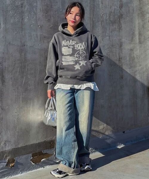 GAINSBORO(ゲインズボロ)の「ピグメントネバーストップフードパーカー_ピンク(パーカー・レディース・ピンク・S/M/L/XL)」の10枚目の写真
