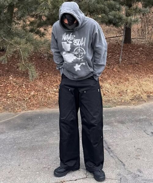 GAINSBORO(ゲインズボロ)の「ピグメントネバーストップフードパーカー_ピンク(パーカー・レディース・ピンク・S/M/L/XL)」の12枚目の写真