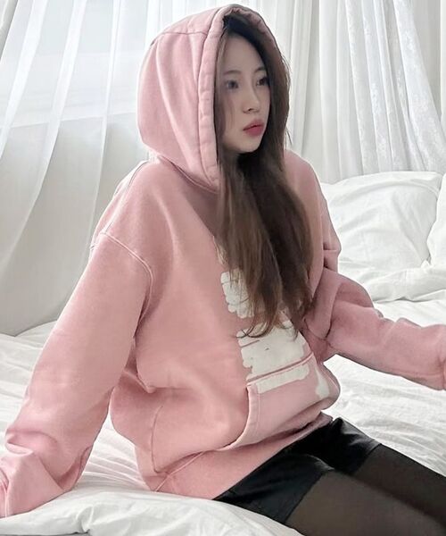 GAINSBORO(ゲインズボロ)の「ピグメントネバーストップフードパーカー_ピンク(パーカー・レディース・ピンク・S/M/L/XL)」の14枚目の写真