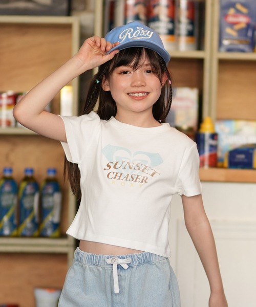 ROXY/ロキシー ミニシルエット半袖Tシャツ キッズ MINI SUNSET CHASER