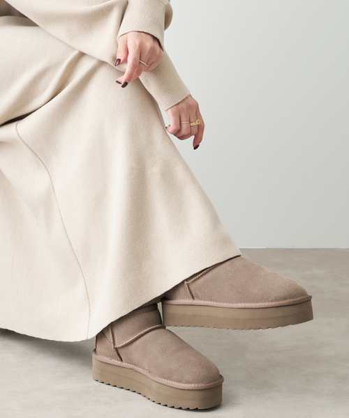 COLORS OF CALIFORNIA/カラーズオブカリフォルニア】 SUEDE MINI BOOTS