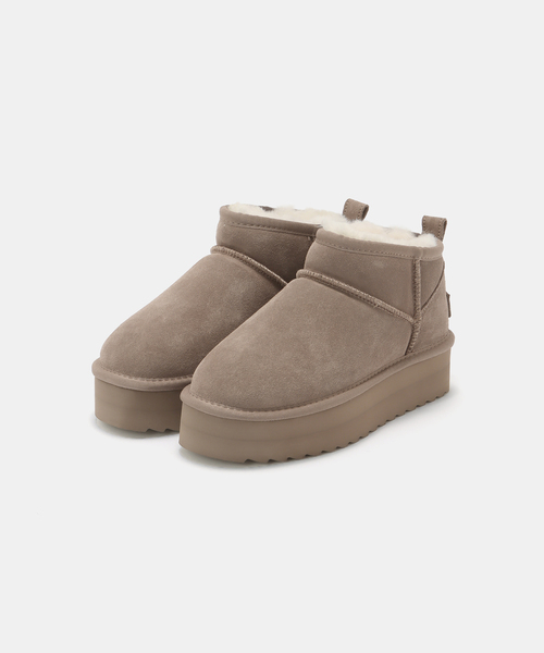 COLORS OF CALIFORNIA(カラーズオブカリフォルニア)の「*追加【COLORS OF CALIFORNIA/カラーズオブカリフォルニア】SUEDE MINI BOOTS(その他シューズ・レディース・ベージュ/ブラック・38/39/37)」の6枚目の写真