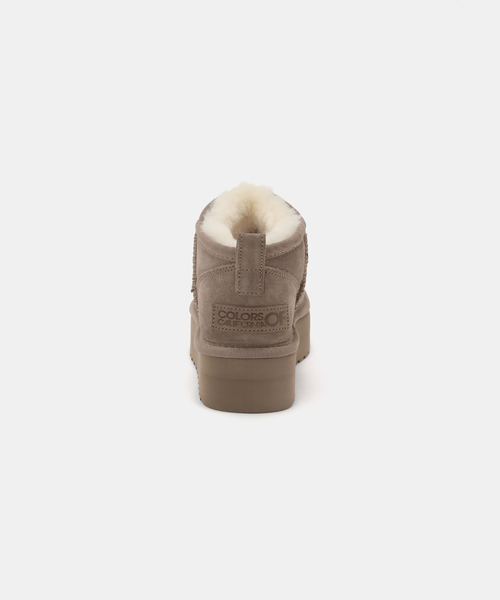 COLORS OF CALIFORNIA(カラーズオブカリフォルニア)の「*追加【COLORS OF CALIFORNIA/カラーズオブカリフォルニア】SUEDE MINI BOOTS(その他シューズ・レディース・ベージュ/ブラック・38/39/37)」の8枚目の写真