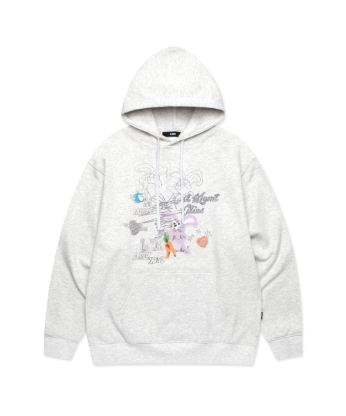 DOODLE DRAWING HOODIE — худи с рисунком, светло‑меланжевый