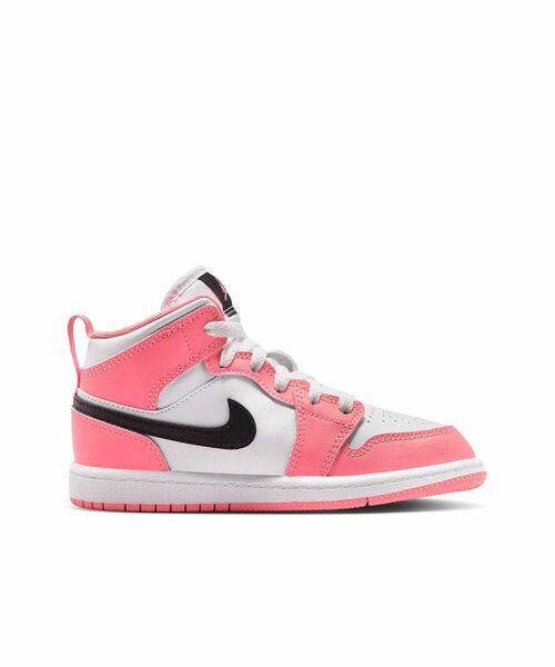 JORDAN BRAND（ジョーダンブランド）の「ジョーダン 1 MID リトルキッズシューズ / Jordan 1 Mid Little Kids' Shoes DQ8424-602 Pink Gaze（スニーカー・キッズ・ピンク系その他・22/21.5/21/20/19.5/18/20.5/19/18.5/17.5/17/16.5）」の3枚目の写真