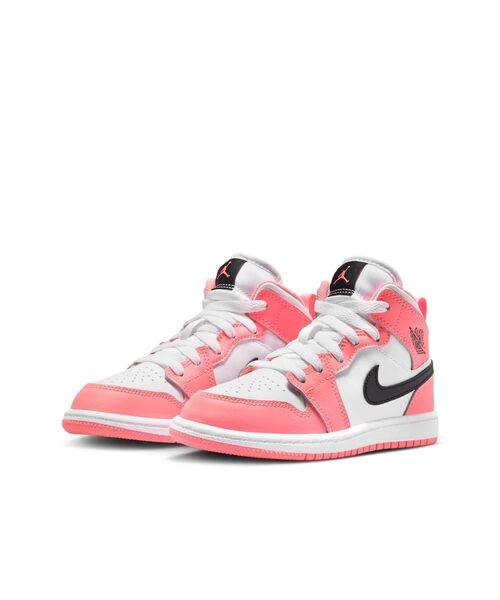 JORDAN BRAND（ジョーダンブランド）の「ジョーダン 1 MID リトルキッズシューズ / Jordan 1 Mid Little Kids' Shoes DQ8424-602 Pink Gaze（スニーカー・キッズ・ピンク系その他・22/21.5/21/20/19.5/18/20.5/19/18.5/17.5/17/16.5）」の5枚目の写真