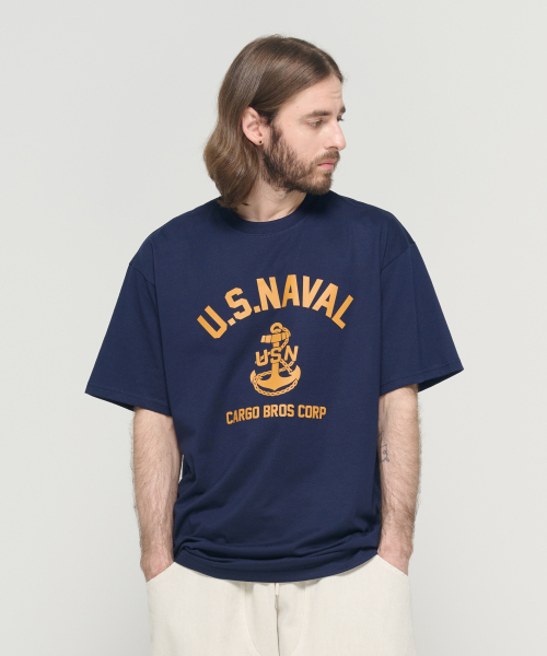 CARGOBROS(カーゴブロス)の「USN マリン 半袖Tシャツ (ネイビー)(Tシャツ/カットソー・メンズ・その他・S/M/L/2XL/XL)」の9枚目の写真