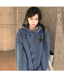 LUVISTRUE | EV STAR HOOD TEE(BLUE)(パーカー)