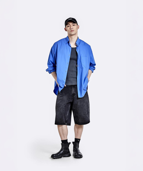 51%(フィフティーワンパーセント)の「Ring shirt - Cornflower(シャツ/ブラウス・メンズ・その他・S/M/L)」の2枚目の写真